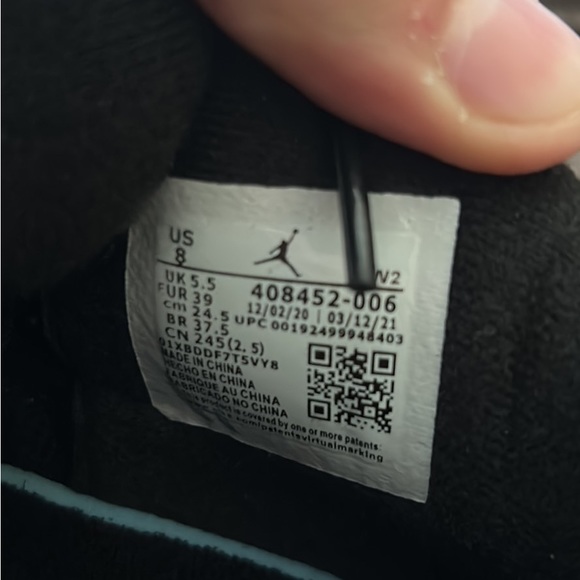 Jordan 4 black Canvas size 8 without box - Picture 5 of 6